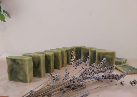 Organic Spirulina Soap for all skin types, especially skin prone to inflammations.