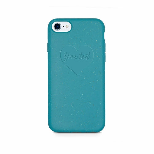Biodegradable Personalized Phone Case - Ocean Blue  100% Biodegradable, 100% Compostable, Plant-Based, Made out of wheat straw and PBAT Bioplastic (made in SGS certified non-toxic production), Attractive modern look and style, Wireless Charging and Mag Safe Compatible, Quick snap on/off, Full phone encasing, above screen lip, Access to all ports, controls and sensors, Non-slippery, and scratch-resistant, Water repellant, Nice natural, but modern look, Made in Europe.