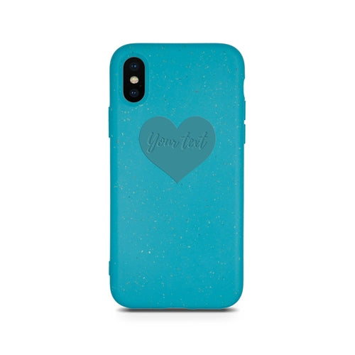 Biodegradable Personalized Phone Case - Ocean Blue  100% Biodegradable, 100% Compostable, Plant-Based, Made out of wheat straw and PBAT Bioplastic (made in SGS certified non-toxic production), Attractive modern look and style, Wireless Charging and Mag Safe Compatible, Quick snap on/off, Full phone encasing, above screen lip, Access to all ports, controls and sensors, Non-slippery, and scratch-resistant, Water repellant, Nice natural, but modern look, Made in Europe.